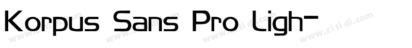 Korpus Sans Pro Ligh字体转换